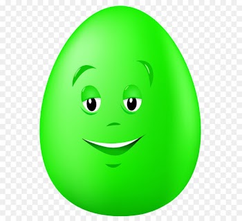 Smiley Leaf Text messaging Green - Transparent Easter Green Egg with Face PNG Clipart Picture 