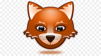 Smiley, Whiskers, Red Fox, Cartoon, Canidae PNG