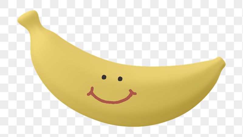 Smiling banana png fruit sticker, | Free PNG - rawpixel