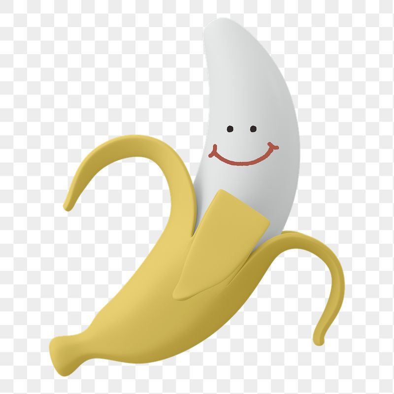 Smiling banana png fruit sticker, | Free PNG - rawpixel