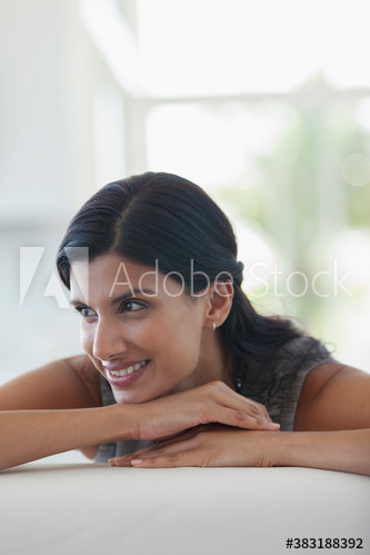 Smiling beautiful young woman