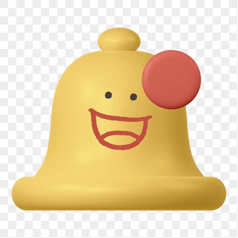 Smiling bell png sticker, 3D | Free PNG - rawpixel