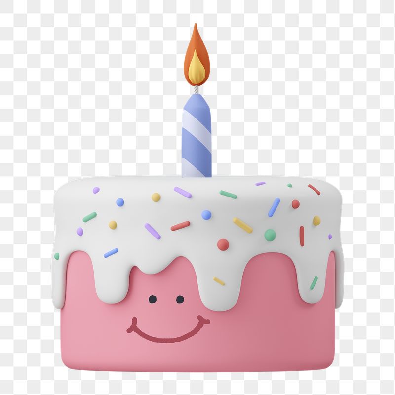 Smiling birthday png cake sticker, | Free PNG - rawpixel