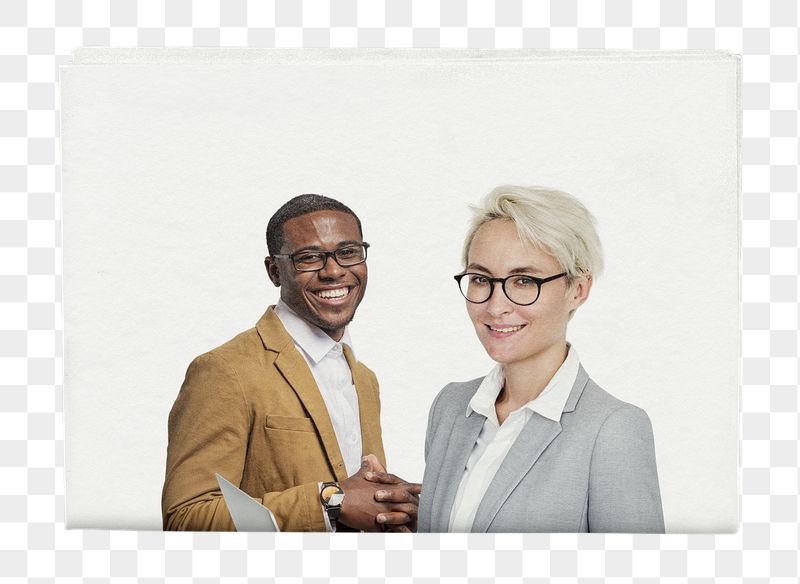 Smiling business png people, newspaper | Free PNG - rawpixel
