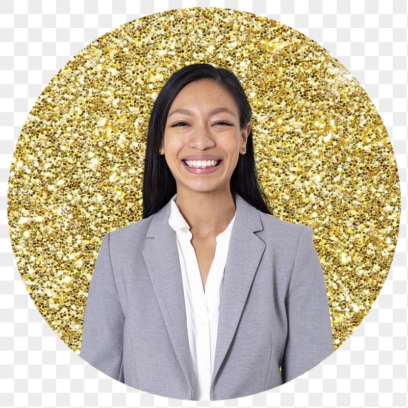 Smiling businesswoman png badge sticker, | Free PNG - rawpixel