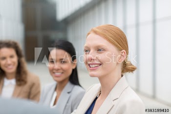 Smiling businesswomen
