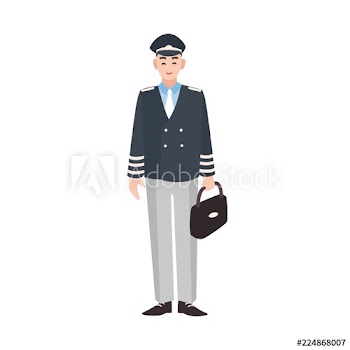 Smiling civilian aircraft pilot, aircrew captain, aviator or airman dressed in uniform