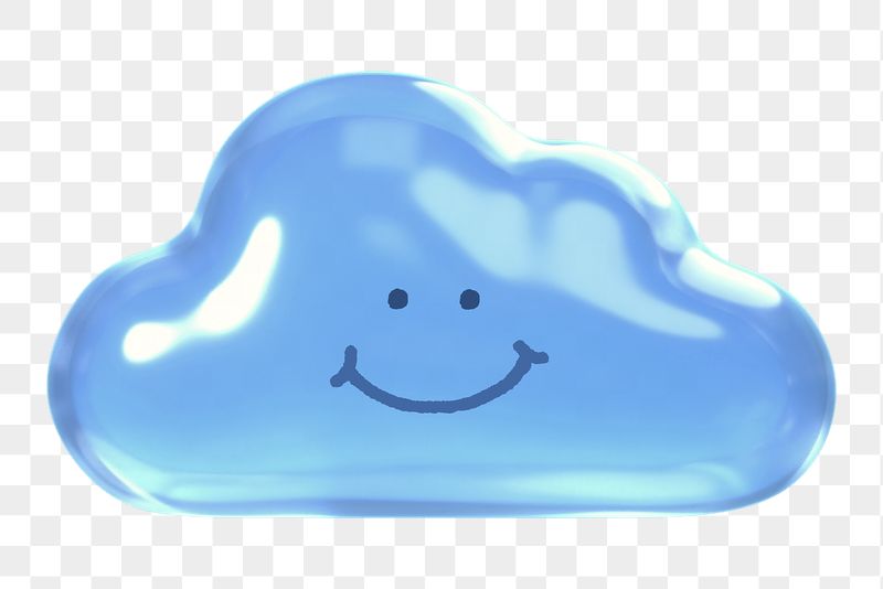 Smiling cloud png sticker, 3D | Free PNG - rawpixel