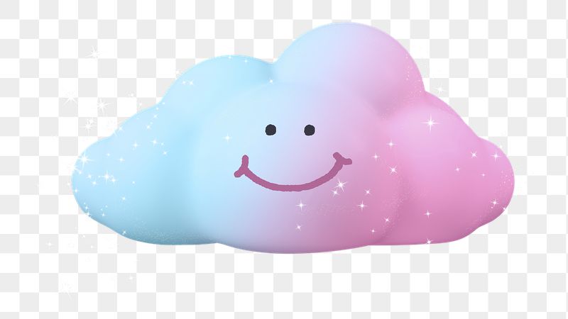 Smiling cloud png sticker, 3D | Free PNG - rawpixel