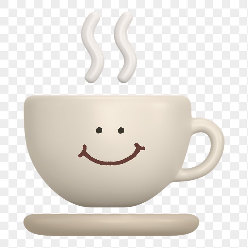 Smiling coffee png cup sticker, | Free PNG - rawpixel