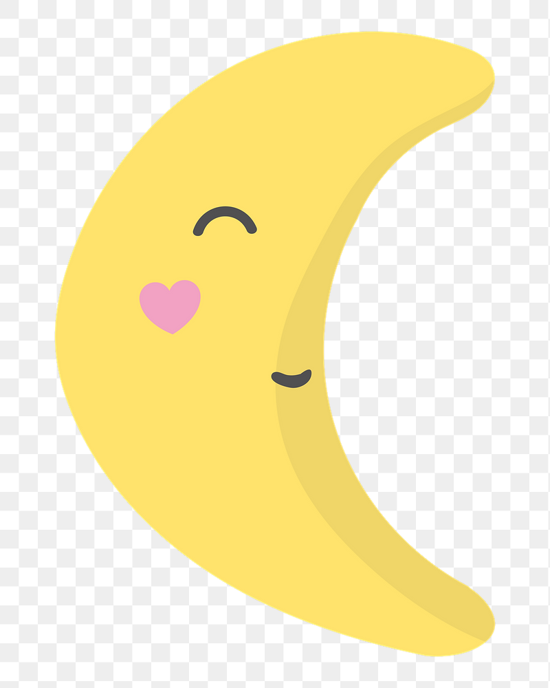 Smiling crescent moon png sticker, | Free PNG Illustration - rawpixel