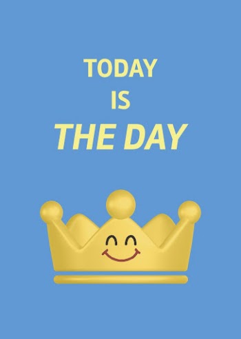 Smiling crown poster template, today | Free PSD Template - rawpixel