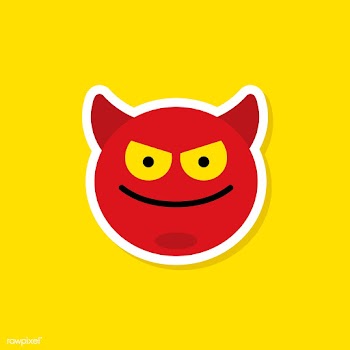 Smiling devil emoji | Free stock vector - 584113