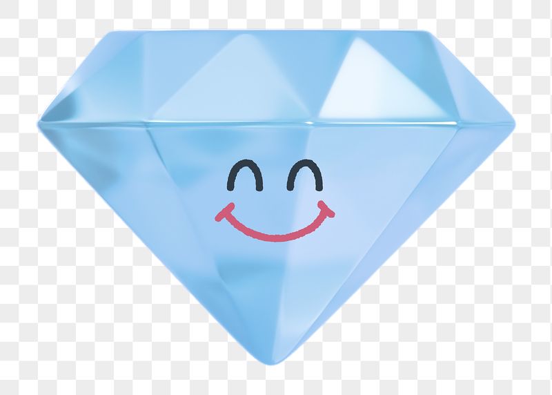Smiling diamond png sticker, 3D | Free PNG - rawpixel