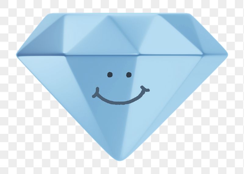 Smiling diamond png sticker, 3D | Free PNG - rawpixel