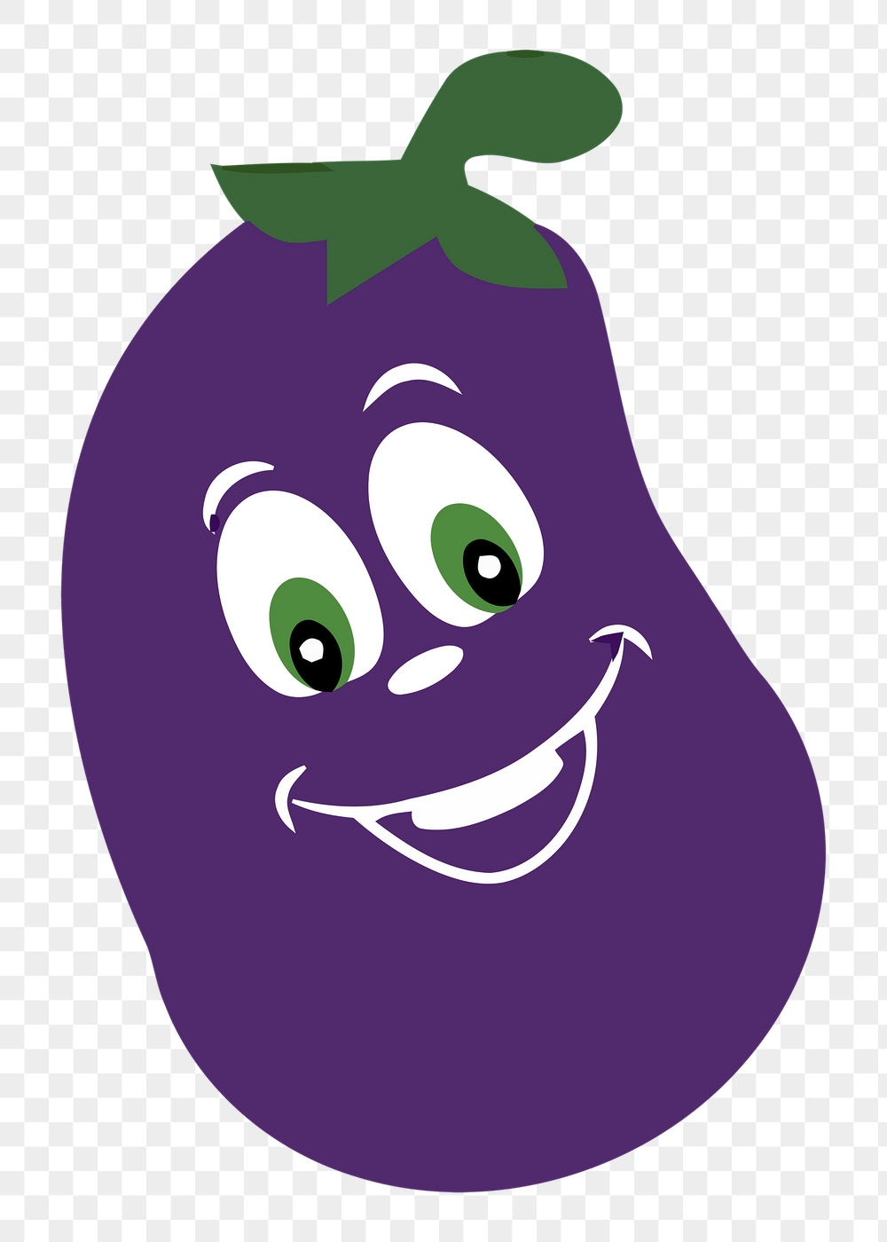 Smiling eggplant png sticker, vegetable | Free PNG - rawpixel