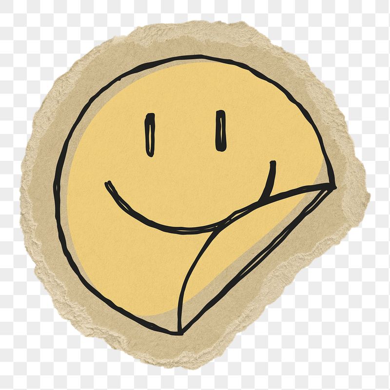 Smiling emoji png sticker, torn | Free PNG - rawpixel