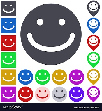 Smiling Face Icon Set vector image