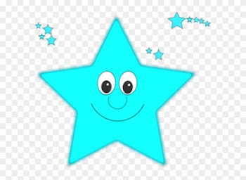 Smiling Faces Clipart - Blue Smiling Star Clipart