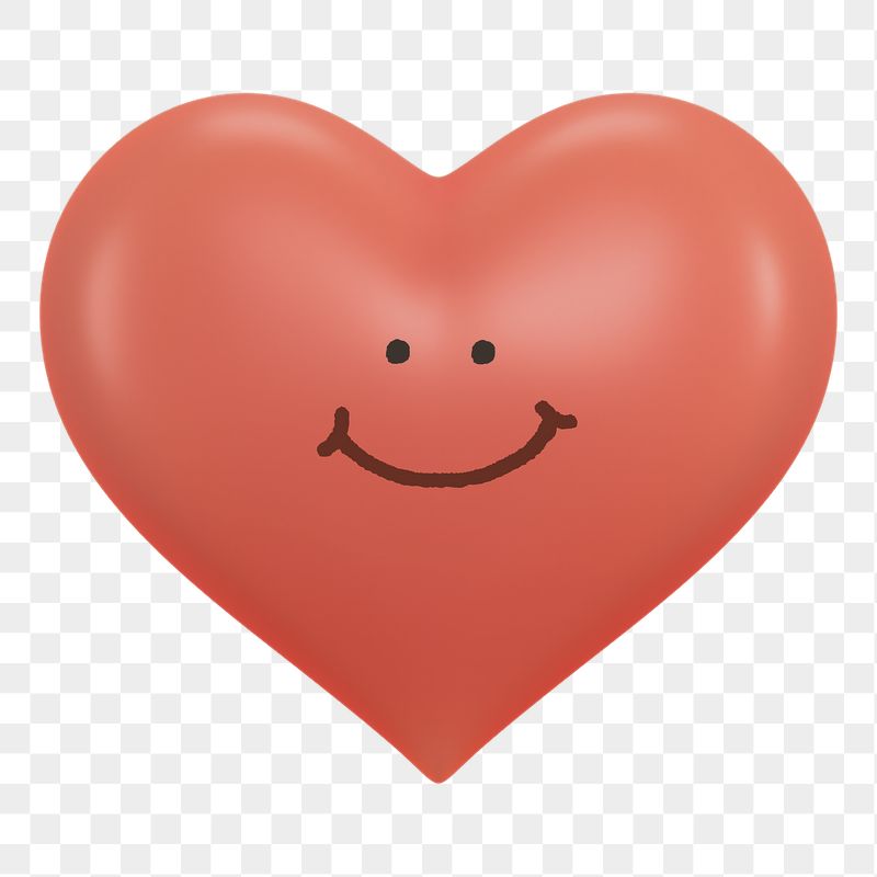 Smiling heart png sticker, 3D | Free PNG - rawpixel