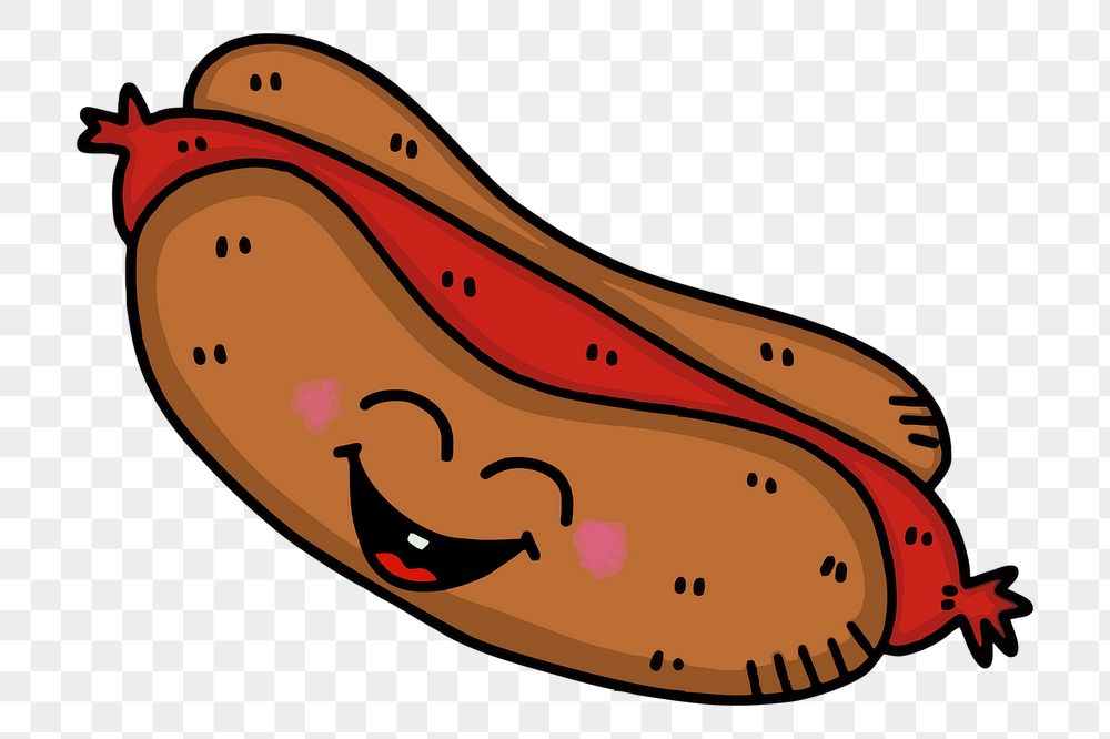 Smiling hotdog png sticker, food | Free PNG - rawpixel