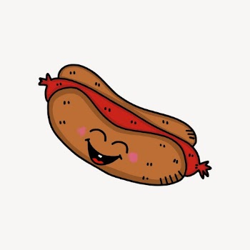 Smiling hotdog sticker, food illustration | Free Vector - rawpixel