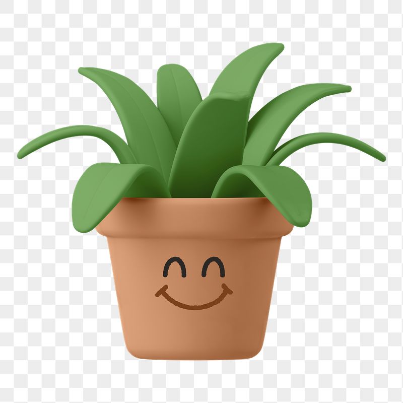 Smiling houseplant png sticker, 3D | Free PNG - rawpixel