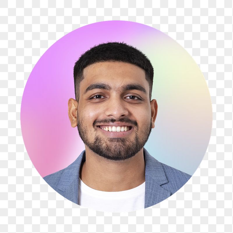 Smiling Indian businessman png, round | Free PNG - rawpixel