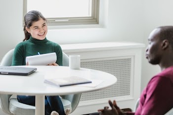 Smiling Job Interview