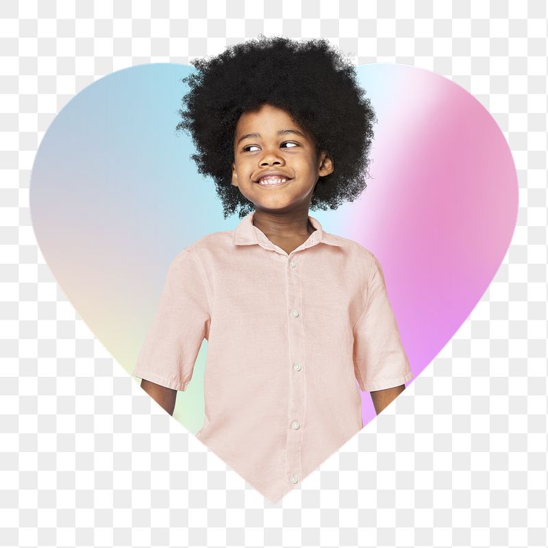 Smiling little boy png, heart | Free PNG - rawpixel