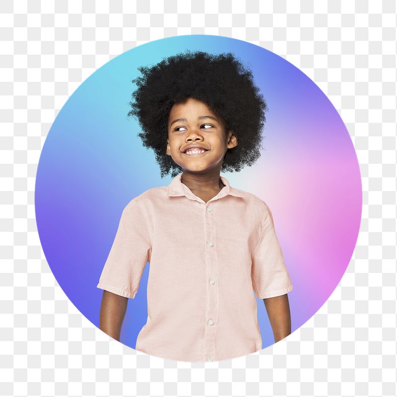 Smiling little boy png, round | Free PNG - rawpixel
