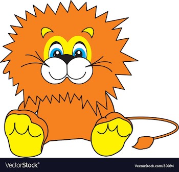 Smiling little lion vector image
