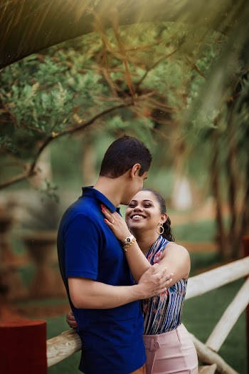 Smiling Man and Woman Looking at Each Other