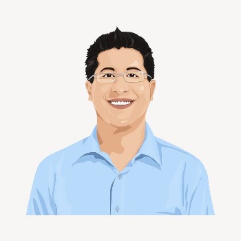 Smiling man, character sticker collage | Free PSD - rawpixel