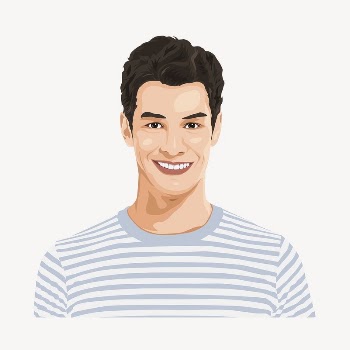 Smiling man, character sticker collage | Free PSD - rawpixel