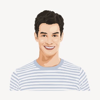 Smiling man, character sticker, collage | Free Vector - rawpixel