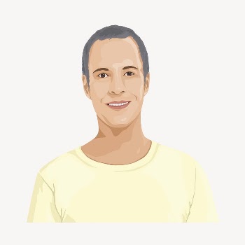 Smiling man, character sticker, collage | Free Vector - rawpixel
