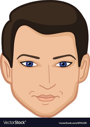 Smiling mans face vector image