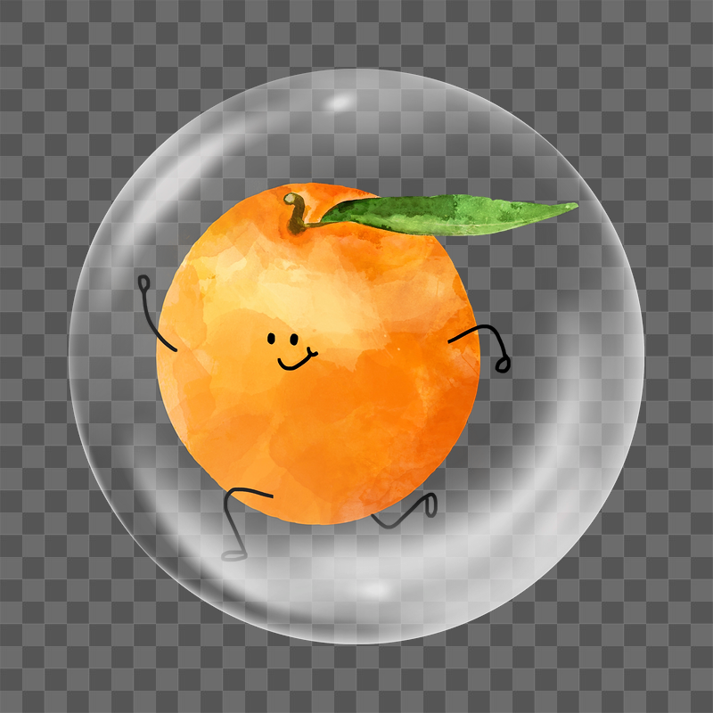 Smiling orange png sticker, cute | Free PNG - rawpixel