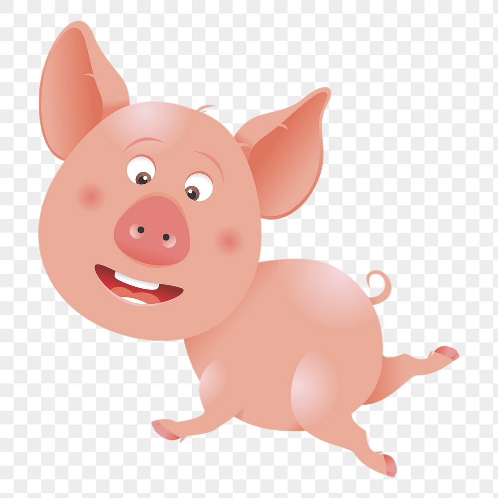 Smiling pig png sticker, cute | Free PNG - rawpixel
