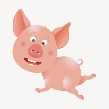 Smiling pig sticker, cartoon animal | Free Vector - rawpixel