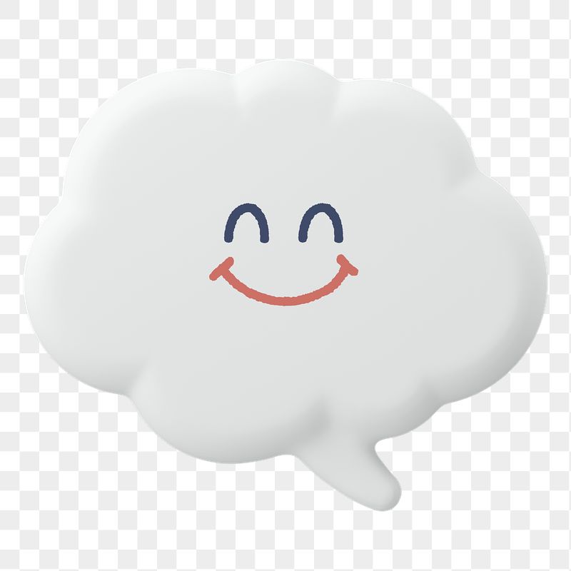 Smiling  png thought bubble | Free PNG - rawpixel