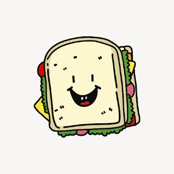 Smiling sandwich sticker, food cartoon | Free Vector - rawpixel