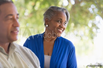 Smiling senior woman outdoors