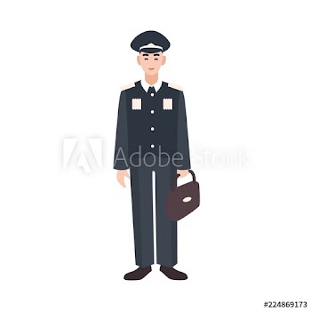 Smiling soldier, military or armed force servant wearing formal uniform, cap and holding briefcase