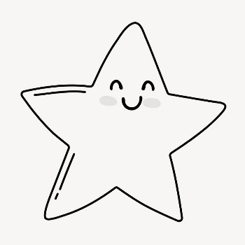 Smiling star doodle collage element, | Free Vector Illustration - rawpixel