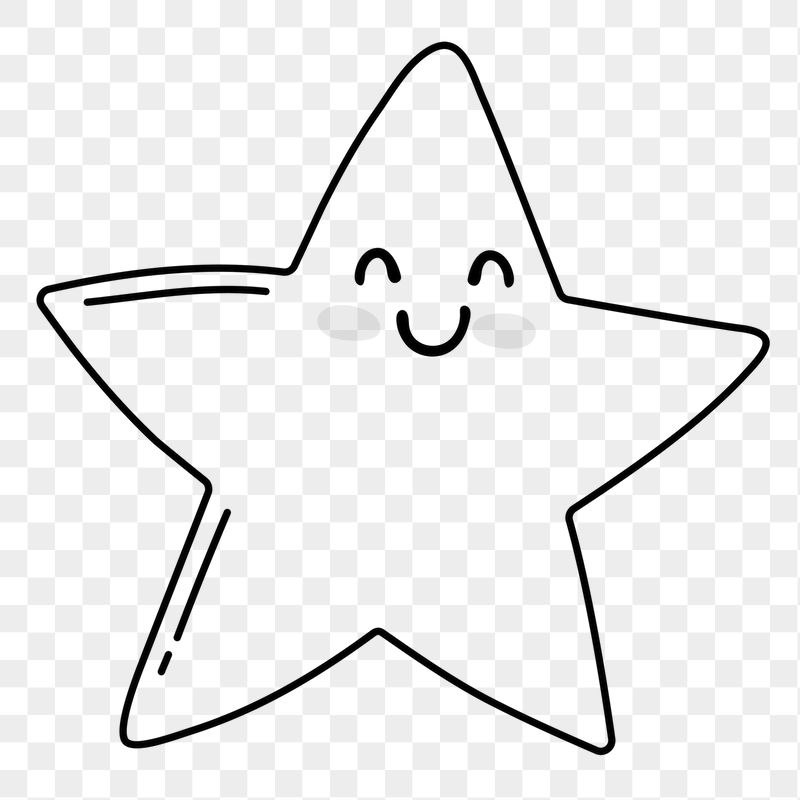Smiling star png doodle sticker, | Free PNG Illustration - rawpixel
