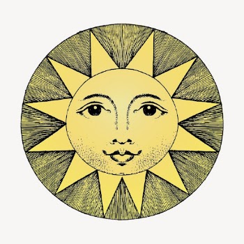 Smiling sun clipart, celestial illustration | Free Vector Illustration - rawpixel