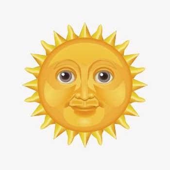 Smiling sun face clipart, weather | Free Vector - rawpixel