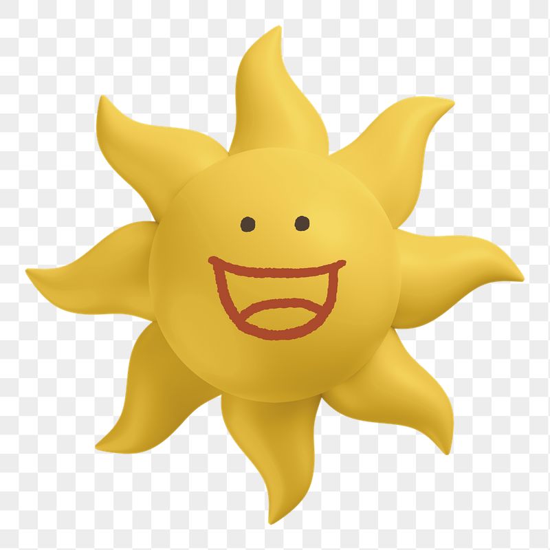 Smiling sun png sticker, 3D | Free PNG - rawpixel